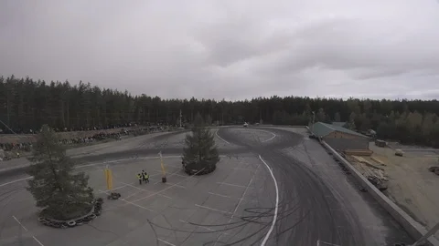 Drift view from the racing drone Stock Footage 90506209