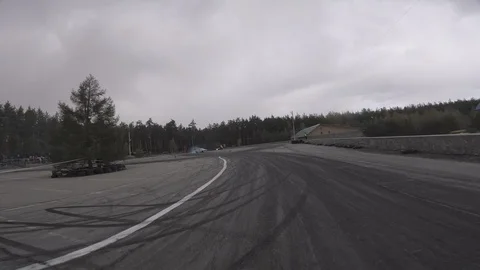 Drift view from the racing drone Stock Footage 90506320