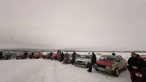 Drift in winter, fpv drone Stock Footage 239737079