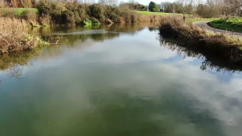 Drifting along the river Stock Footage 146982474