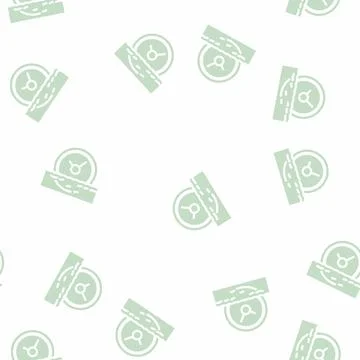 Drifting away time glyph vector seamless pattern Stock Illustration