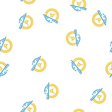 Drifting away time vector seamless pattern Stock Illustration