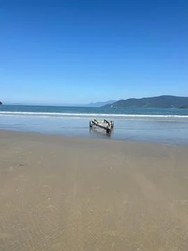 Drifting Boat on the Beach Stock Photos