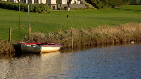 Drifting boat Stock Footage 36805342