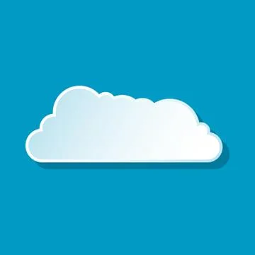 Drifting cloud icon Illustrazione stock