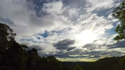 Drifting Clouds on a Cold Winter Day  Stock Footage 65371177