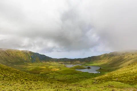 Drifting Clouds over Corvo Stock Photos