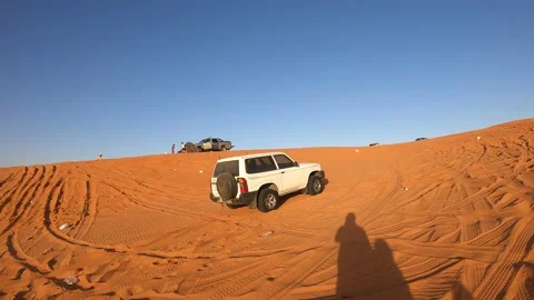 Drifting in the desert Saudi Arabia Stock Footage 172545337