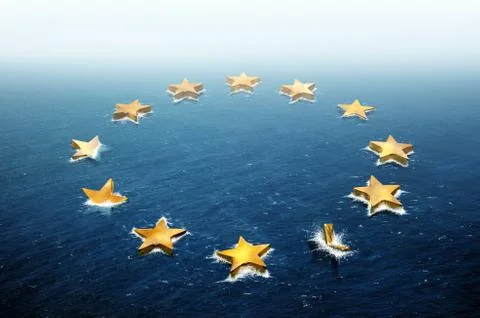 Drifting europe Stock Illustration