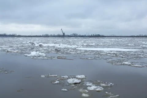 Drifting of ice. driving of ice. Photos