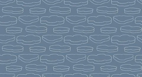 Drifting ice floes simple winter seamless pattern Stock Illustration