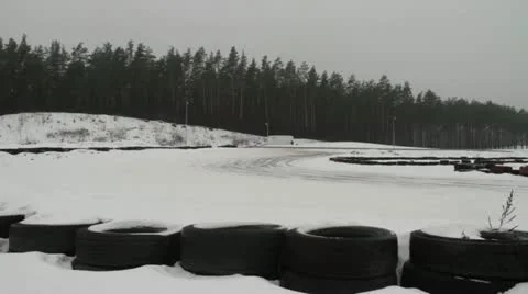 Drifting on the ice Stock Footage 21249541