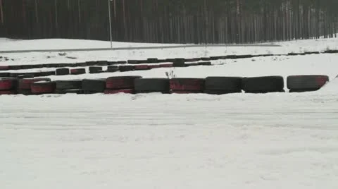 Drifting on the ice Stock Footage 21249544