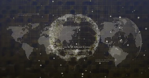 Drifting particles starting node network emerging and tracing brain outline, Stock Footage 312361460