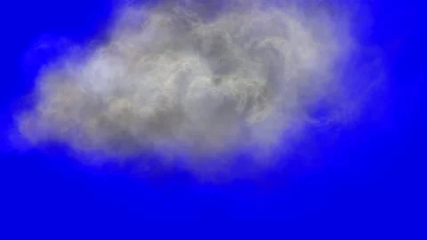 Drifting smoke on blue screen Stock Footage 139745052