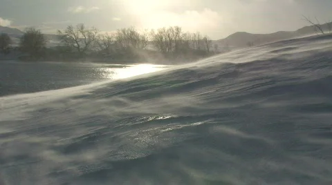 DRIFTING SNOW Video stock 696387