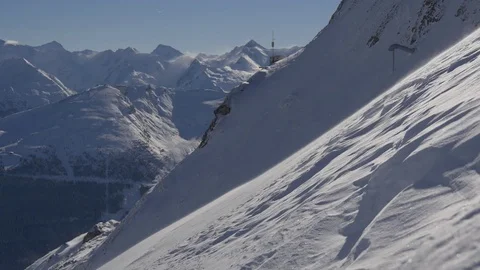 Drifting snow on the slopes Video stock 71763397