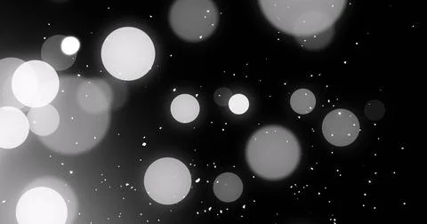 Drifting soft glowing white circles floating in digital abstract space, with Stock Photos