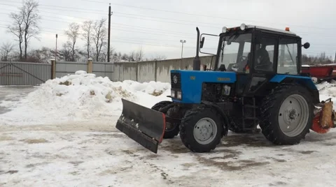 Drifting Tractor, Tractor on the construction Stock Footage 46790769