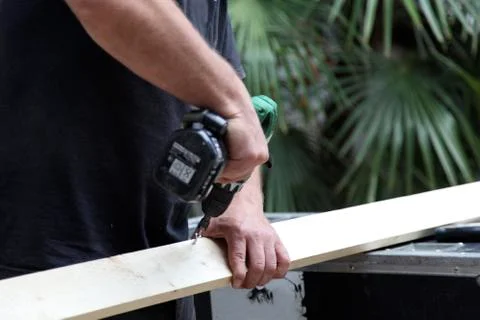 Drill in action Stock Photos