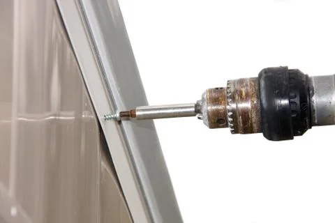 Drill in Action Foto stock