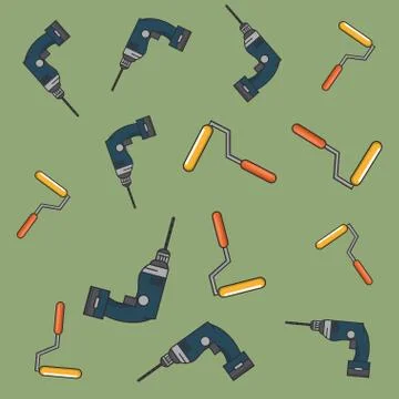 Drill and roll paint pattern background Stock Illustration