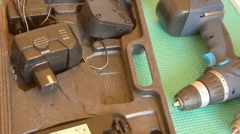 Drill Batteries Stock Footage 64898630