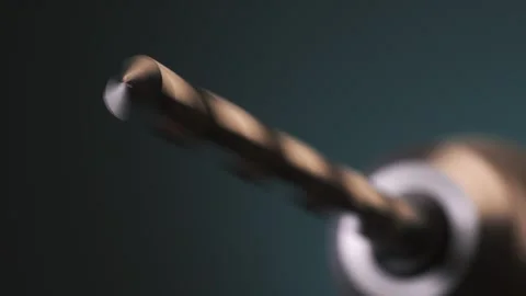 Drill bit and chuck in motion. Stock Footage 257489889