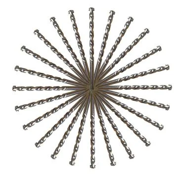 Drill Bit Circle Isolated Stock Photos
