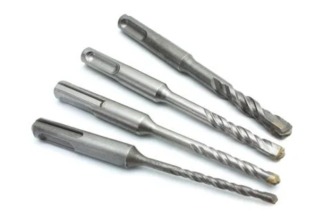 Drill bit for concrete isolated on white background Stock-Fotos