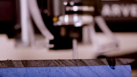 Drill Bit Cutting into Foam Stock-Footage 87462418