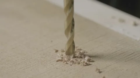 Drill bit in drill press in slow motion Stock Footage 140066363