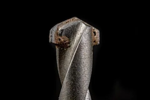 Drill bit for drilling in concrete. Tools for enlarging concrete. Stock Photos