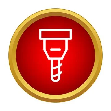 Drill bit icon representing tools and construction Stock Illustration