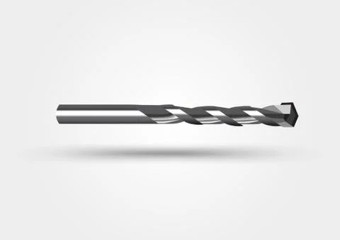 Drill bit isolated on a white background Illustrazione stock