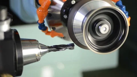 Drill bit lathe machining Stock Footage 87148503