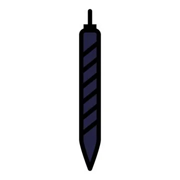 Drill bit line icon isolated on white background. Black flat thin icon on m.. Ilustração Stock