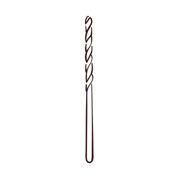 Drill bit logo in line art style. Simple hand drawn design for repair Stock Illustration