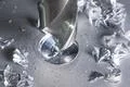 The drill bit make a hole in aluminum surface Photo