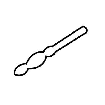 Drill bit outline on white background Stock Illustration