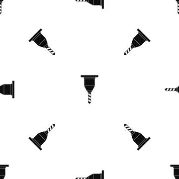 Drill bit pattern seamless black Stock Illustration