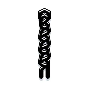 Drill bit rotating graphic icon engineering tool Stock Illustration