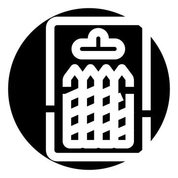 Drill bit set packaging black and white icon Illustrazione stock