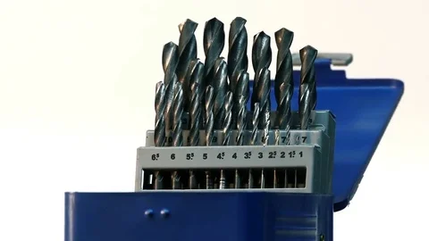 Drill bit set rotating Stock-Footage 69108631