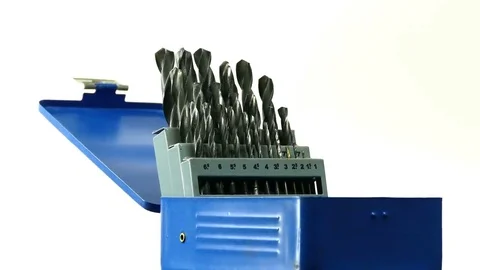 Drill bit set rotating Stock Footage 69178267