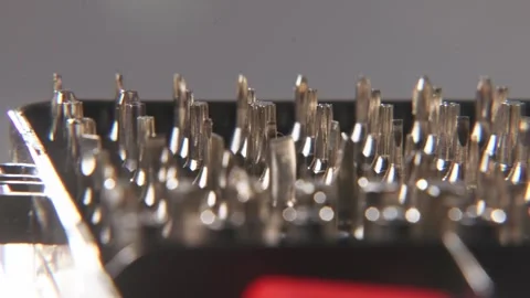 Drill bit set for small screwdriver electronics repair board Stock Footage 329708562