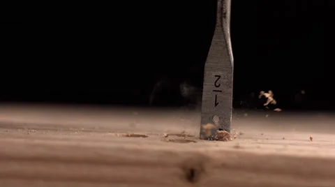 Drill bit spinning, slow motion Stock-Footage 61663067