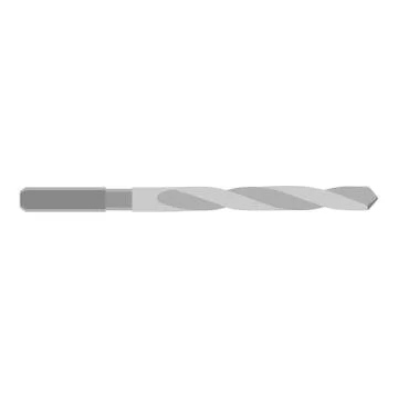 Drill bit vector drilling twist illustration tool metal. Equipment isolated c Ilustração Stock