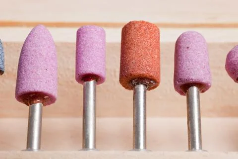 Drill bits with buffing material Stock Photos