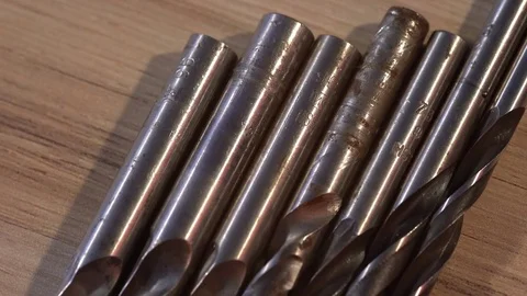 Drill bits from the drill Stock Footage 76749125